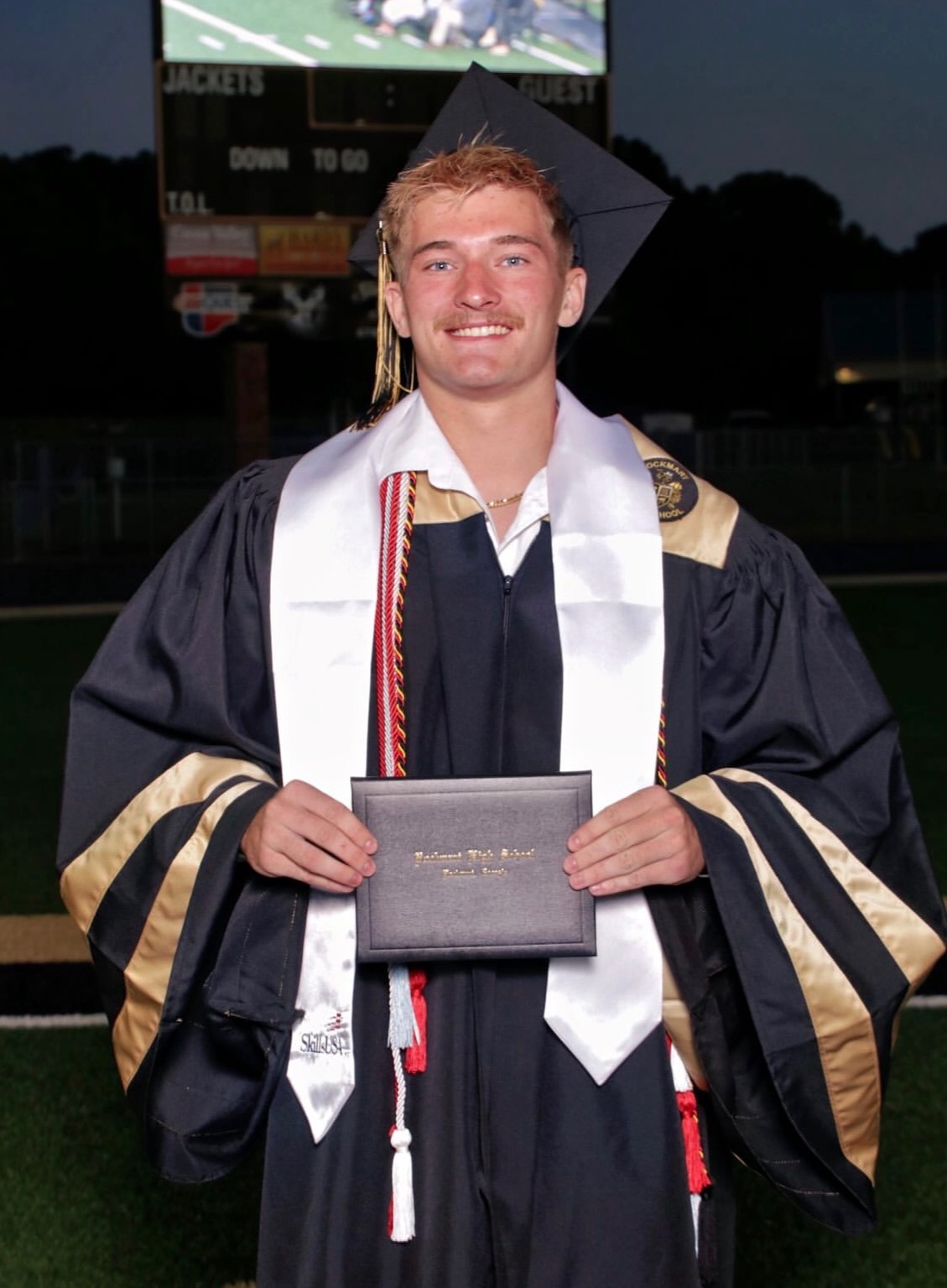 Cayden McBryde at Rockmart High School graduation