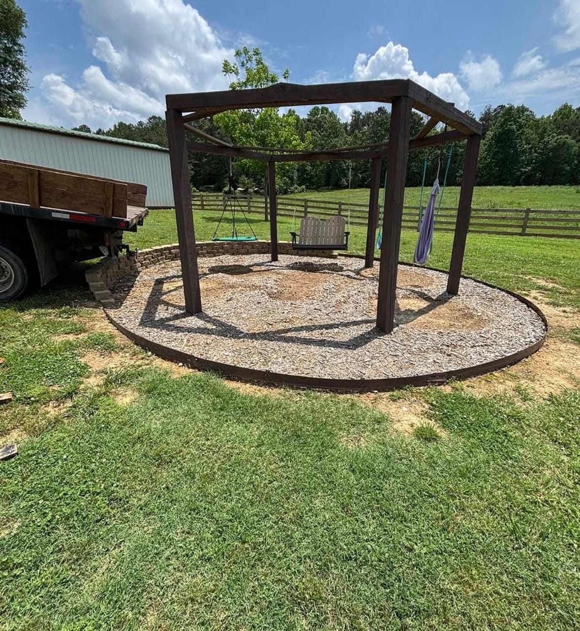 Bulk gravel delivery and spreading service in Georgia